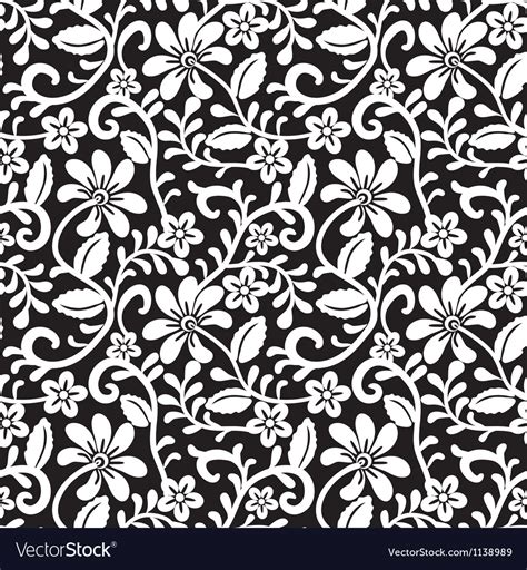 Lace Floral Pattern Royalty Free Vector Image Vectorstock