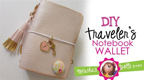 diy easy traveler s notebook wallet faux leather and scrapbook paper no sew youtube