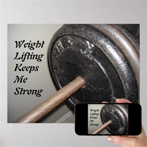 Weight Lifting Motivational Message Poster Zazzle