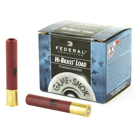Federal Game Shok Hi Brass Ammo 410 Bore 3 5 Shot 25 Round Box