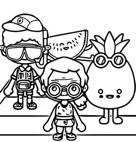 Girl And Pet Toca Life World Coloring Page Free Printable Coloring