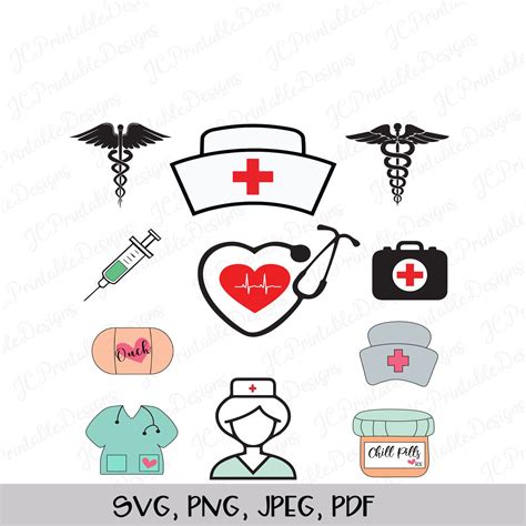 Nurse Clip Art Medical Clip Art Cute Nurse Nurse Hat Nurses Ts