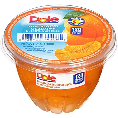 Dole Fruit Bowls Mandarin Oranges In 100 Juice Gluten Free Healthy