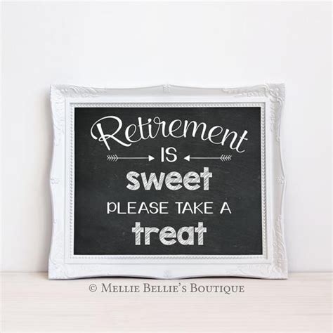 Printable Retirement Party Sign Decoration Sign Take A Treat