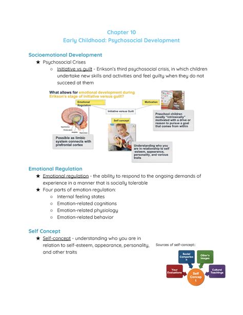 Chapter 10 Early Childhood Psychosocial Development Lecture Notes