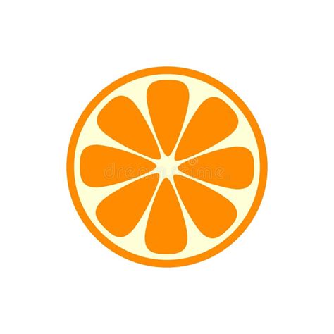 Orange Slice Icon Isolated On White Background Stock Illustration