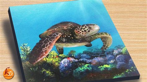 Turtle Acrylic Painting