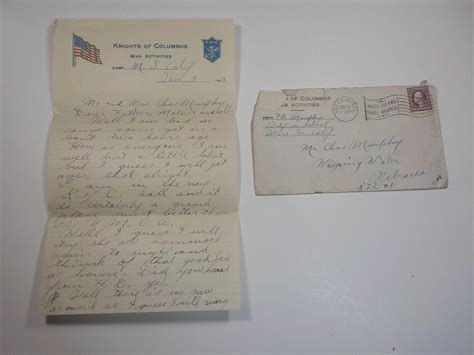Wwi Letter 1919 Artificer School Mare Island California Weeping Water