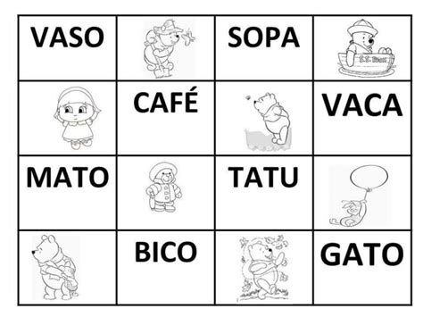 Bingo De Palavras Simples Fichas E Cartelas Para Imprimir