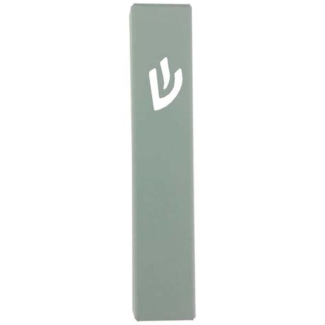 Laser Cut Mezuzah Case Light Blue