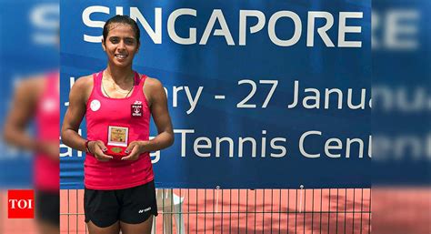 Ankita Wins First Singles Title Of 2019 Season In Singapore Tennis