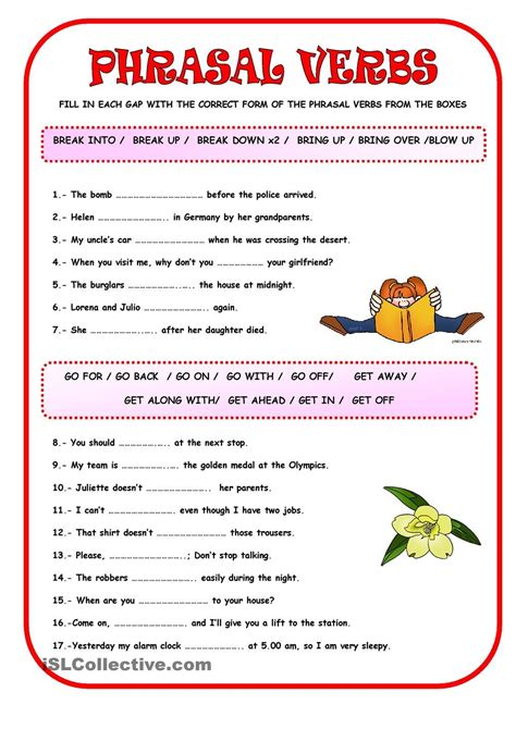 Phrasal Verbs Verb Worksheets English Grammar Worksheets English