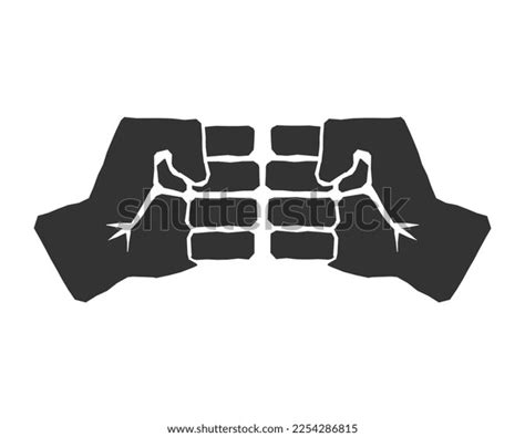 Hands Fist Bumb Icon Symbol Shape Stock Vector Royalty Free