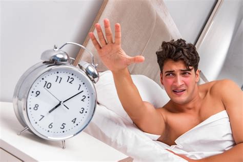 Premium Photo Man Having Trouble Waking Up In The Morning