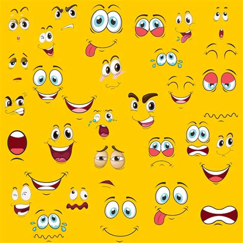 Emotion Faces Clipart Emoji Faces Cartoon Faces Svg Feeling Etsy