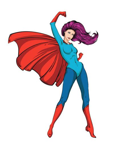 Pink Superwoman Costume Illustrations Royalty Free Vector Graphics