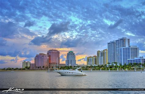West Palm Beach Skyline At Boat Docks Hdr Photography By Captain Kimo