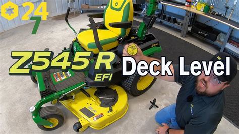 How To Level John Deere Z545r Ztrak Mower Deck Youtube