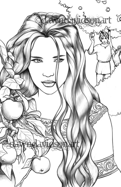 Coloriages Pour Adultes In The Orchard Romantic Coloring Etsy