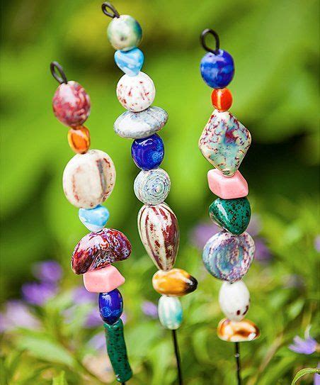 Ceramic Bead Plant Pick Set Zulily Colorful Ceramics Ceramic Beads Crafts To Make