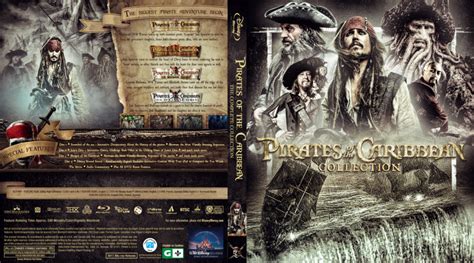 Pirates Of The Caribbean 4 Movie Collection Blu Ray Cover 2003 2011