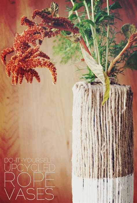 Diy Rope Vases The Jungalowthe Jungalow