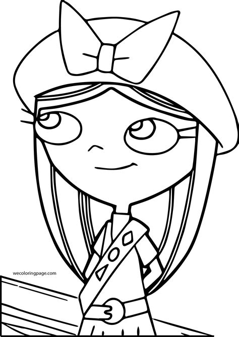 Perfect Isabella Phineas Coloring Page
