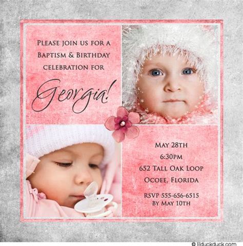 Baptism And Birthday Invitation Baptism Party Invitations Snowflake