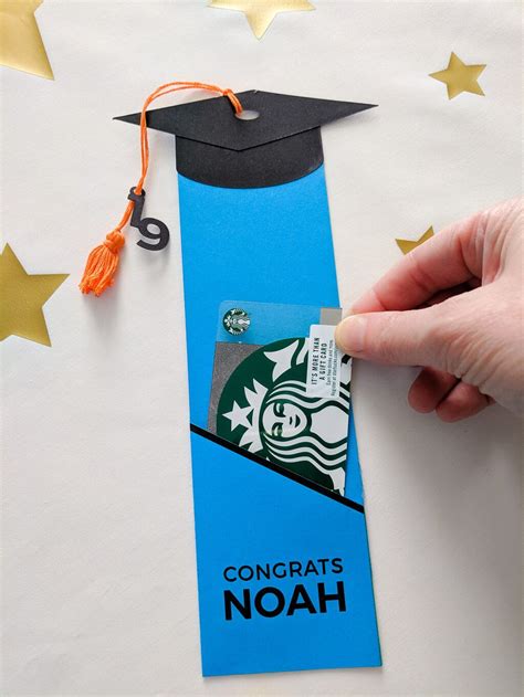 Diy Graduation T Card Holder And Bookmark Slip A T Card Into The