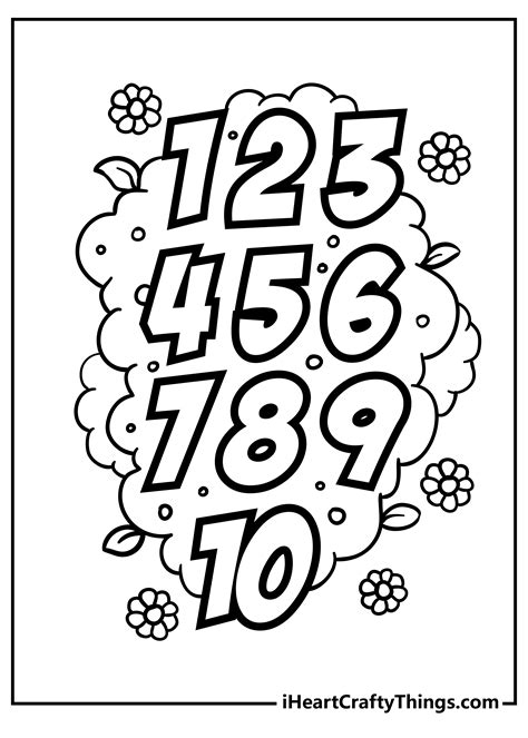 Free Printable Number Coloring Pages For Kids Printable Number