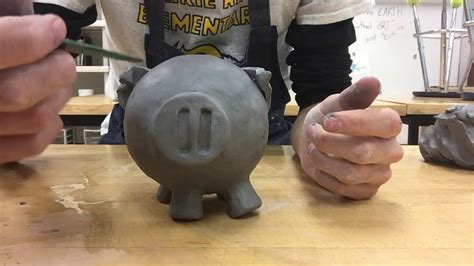 How To Make A Clay Piggy Bank Youtube