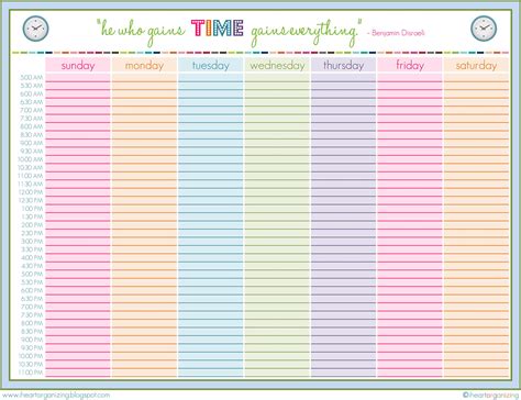Routine Printable Schedule Printable Planner
