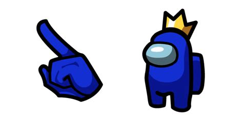Stand Out With The Blue Character In Crown From Among Us
