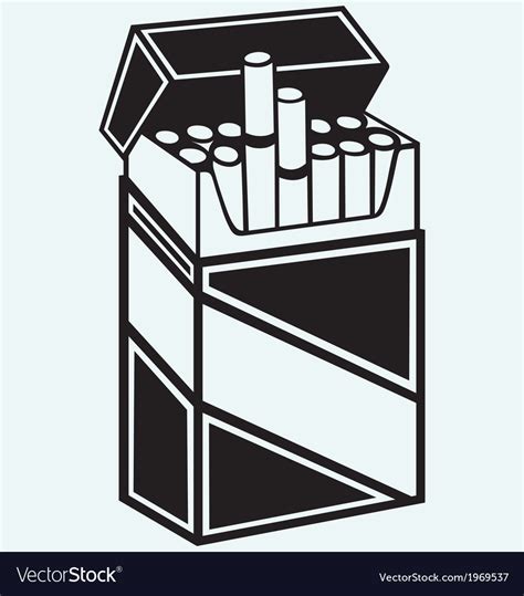 Pack Of Cigarettes Royalty Free Vector Image Vectorstock