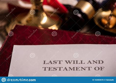 Last Will And Testament Form With Gavel Stock Photo Image Of Contract