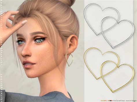 The Sims Resource Valentine Earrings Christopher067