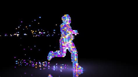 Running Pixel Man Motion Graphics Videohive