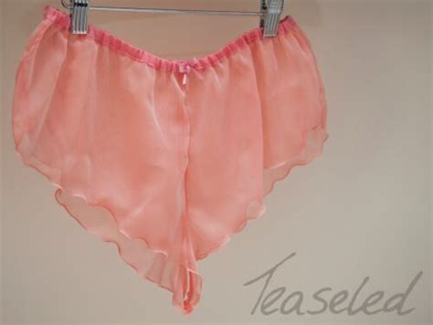 Chiffon French Knickers Pink Sheer See Through Panties Sexy Lingerie