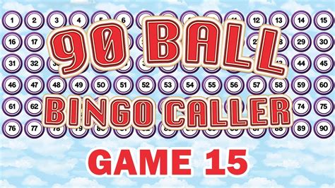 90 Ball Bingo Caller Game Game 15 Youtube