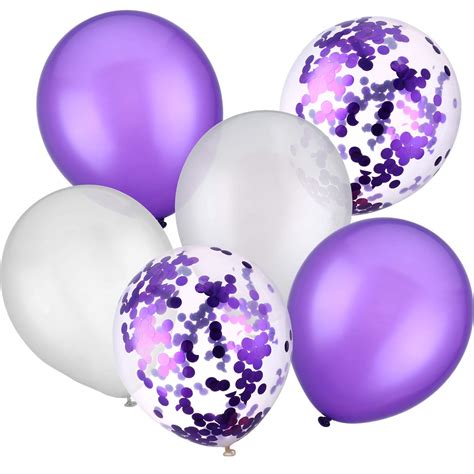 12 Mixed Purple And Light Purple Latex Balloon Helium Pearl