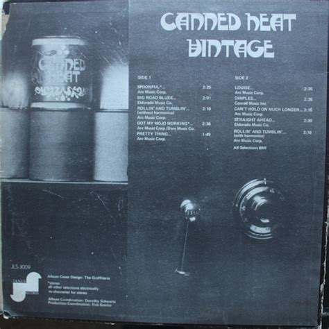 Canned Heat Vintage Used Vinyl High Fidelity Vinyl Records And Hi