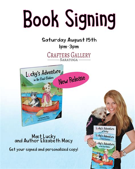 Book Signing Luckys Adventure In The Great Outdoors Kids Out And