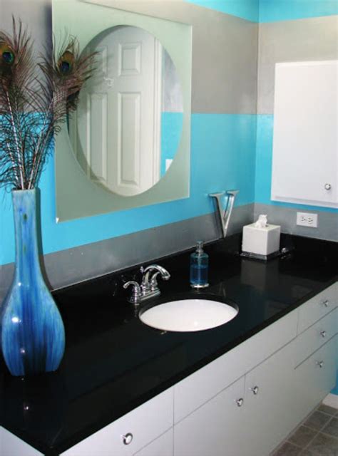 Turquoise Black Bathroom Blue Bathroom Decor Tiffany Blue Bathrooms