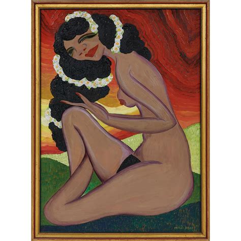 Fritzi Brod Nude Female Figure With Flowers In Hair Mutualart