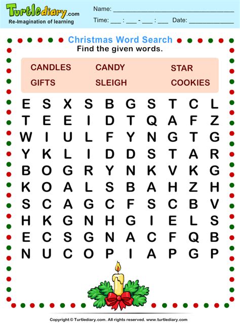 Candy Word Search Worksheet Turtle Diary
