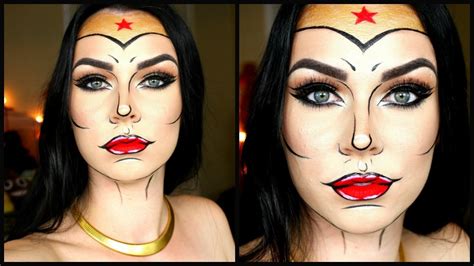 Beautycon Wonder Woman Makeup Tutorial Comic Pop Art Money Network