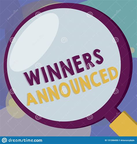 Conceptual Hand Writing Showing Winners Announced. Business Photo Text Announcing Who Won The ...