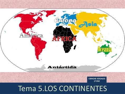 Mapa De Los 5 Continentes