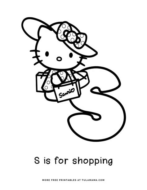 Hello Kitty Alphabet 1 Coloring Pages Hello Kitty Col