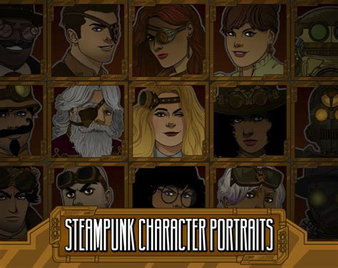 Steampunk Character Portraits GameDev Market